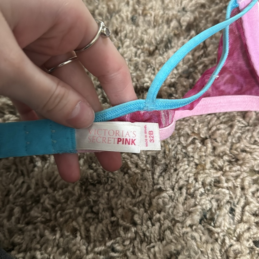 PINK Victoria's Secret Pink and Blue Bra - Picture 5 of 6
